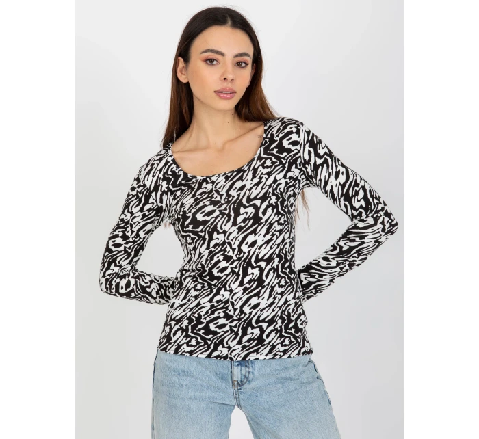 Dámská halenka LK BZ 509198 1.49P bílá a černá - FPrice