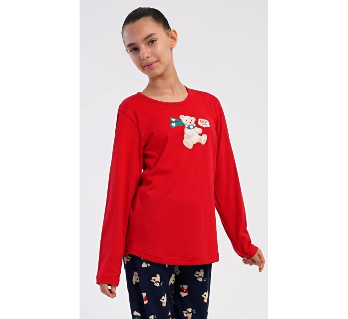 Dětské pyžamo dlouhé Méďa se šálou