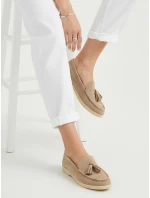 Dámské semišové béžové mokasíny FashionStreet ZY1357