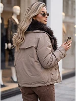 Kurtka zimowa damska z odpinanym fango model 22542319 - FashionStreet Kurtka zimowa damska z odpinanym fango model 22542319 - FashionStreet