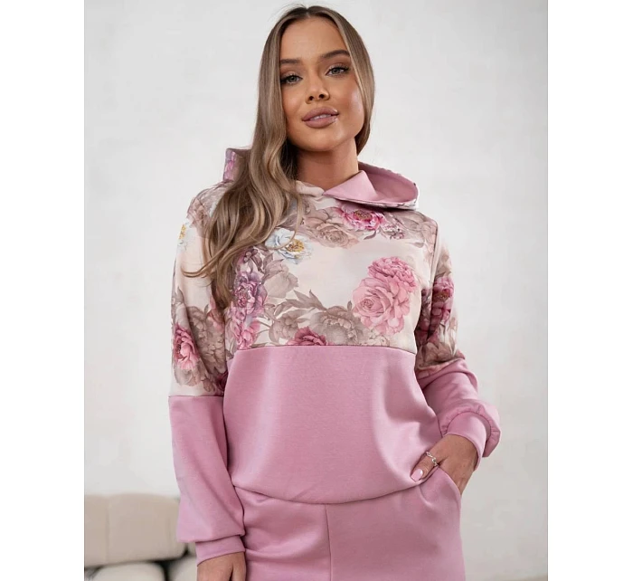 Sportovní souprava s květinovým motivem růžová model 22049189 - Moon
