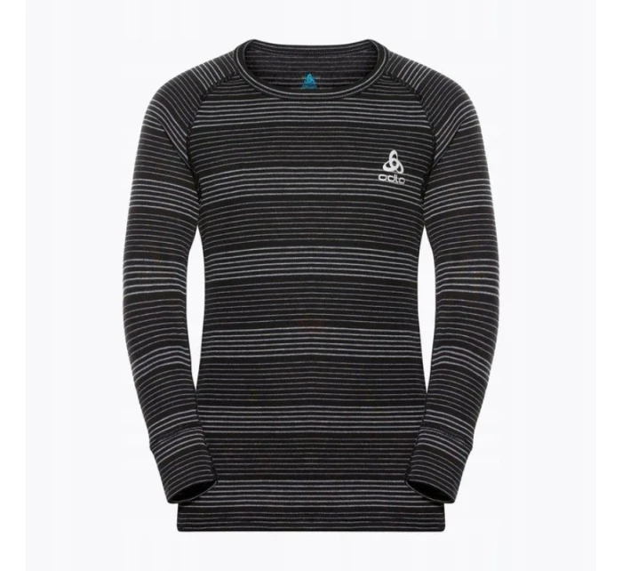 Odlo dětská souprava spodního prádla dlouhá ACTIVE WARM ECO SET velikost 128cm Černá a šedá
