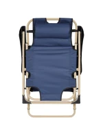 TURISTICKÉ VÍCEPOLOHOVÉ KŘESLO GARDA S OPĚRKOU HLAVY TMAVĚ MODRÁ - BÉŽOVÁ