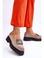 Pohodlné semišové mokasíny béžové model 21613237 - Boto