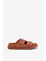 Dámské Sandały S Přezkami A Dekorativním Hnědé model 21696590 - Boto Dámské Sandały S Přezkami A Dekorativním Hnědé model 21696590 - Boto