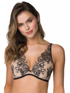 Dámská podprsenka Frances model 21817736 Béžová s černou - Mat
