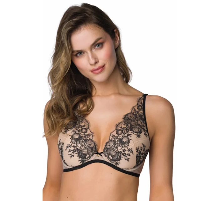 Dámská podprsenka Frances model 21817736 Béžová s černou - Mat