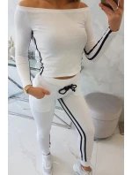 Sada s dvojitými pruhy bílé barvy