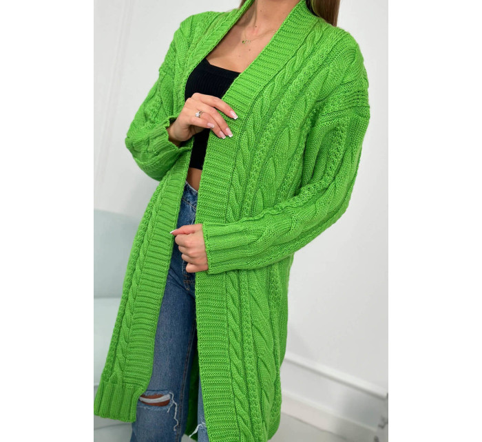 Světle zelený kostkovaný svetr