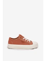 Dámské textilní tenisky na platformě Big Star RR274778 Oranžové Dámské textilní tenisky na platformě Big Star RR274778 Oranžové