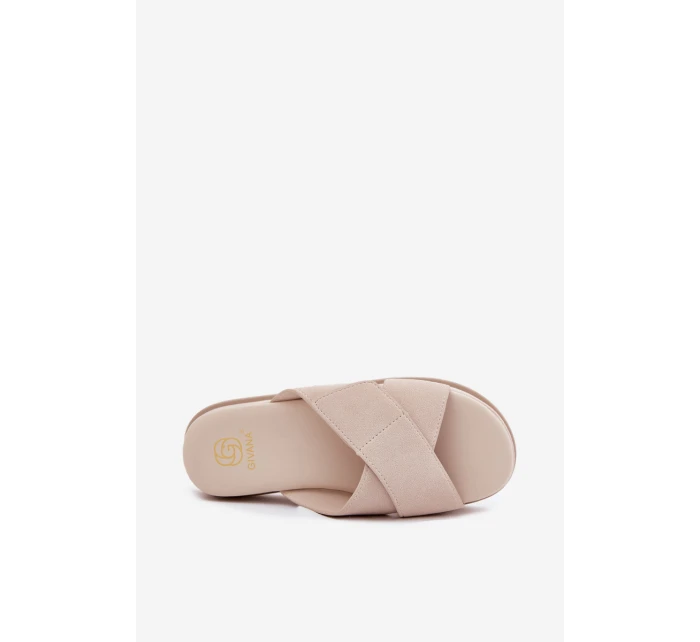 Dámské Pantofle Na Platformě S Se Pásky Béžové model 21696079 - Boto Dámské Pantofle Na Platformě S Se Pásky Béžové model 21696079 - Boto