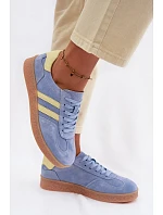 Kožené semišové dámské tenisky model 22101256 Modré - S.Barski Kožené semišové dámské tenisky model 22101256 Modré - S.Barski