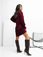 Sukienka RV SK model 21777640 bordowy - FPrice Sukienka RV SK model 21777640 bordowy - FPrice