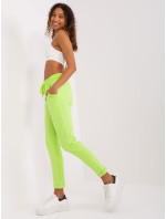Limetkové basic kalhoty s elastickým pasem od Aprilie