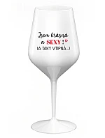 JSEM KRÁSNÁ A SEXY! (A TAKY VTIPNÁ...) - bílá nerozbitná sklenice na víno 470 ml JSEM KRÁSNÁ A SEXY! (A TAKY VTIPNÁ...) - bílá nerozbitná sklenice na víno 470 ml