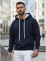 Pánská klokaní mikina s kapucí tmavě modrá FashionStreet BX5949