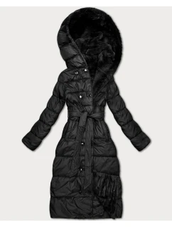 Černá oboustranná zimní bunda - kožíšek Minority (P3-6020-1)