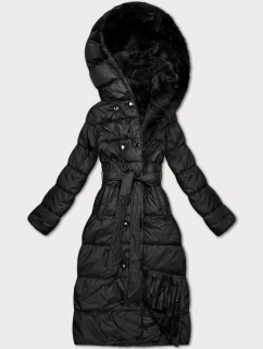 Černá oboustranná zimní bunda - kožíšek Minority (P3-6020-1)