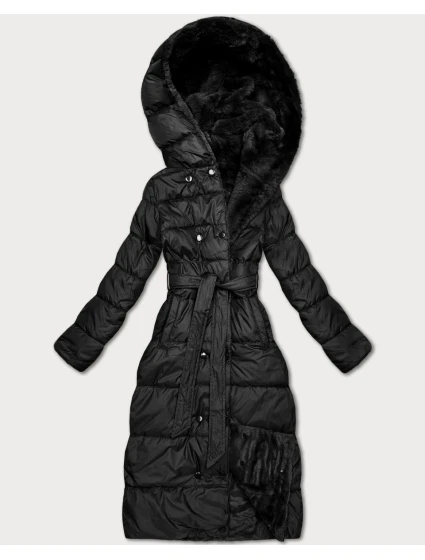 Černá oboustranná zimní bunda - kožíšek Minority (P3-6020-1)