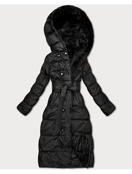Oboustranná zimní bunda z umělé kožešiny Minority black (P3-6020-1)