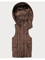 bezrękawnik damski z kapturem Goodlookin czekoladowy model 22037946 - S'WEST bezrękawnik damski z kapturem Goodlookin czekoladowy model 22037946 - S'WEST