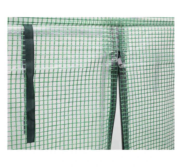 SKLENĚNÁ SKŘÍŇ PRO ZAHRADNÍ TOMATOPY 200x77x168-150CM PE ZELENÁ