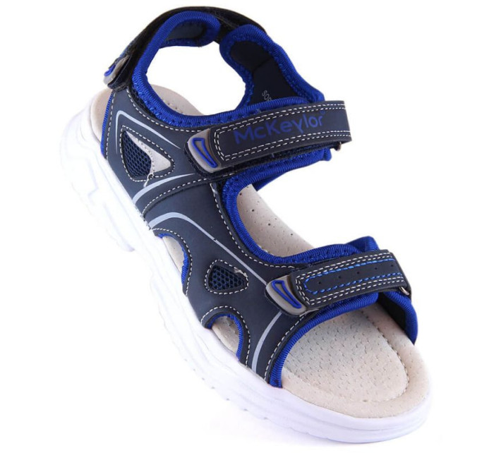 McKeylor Jr JAN229A sandály na suchý zip námořnická modř