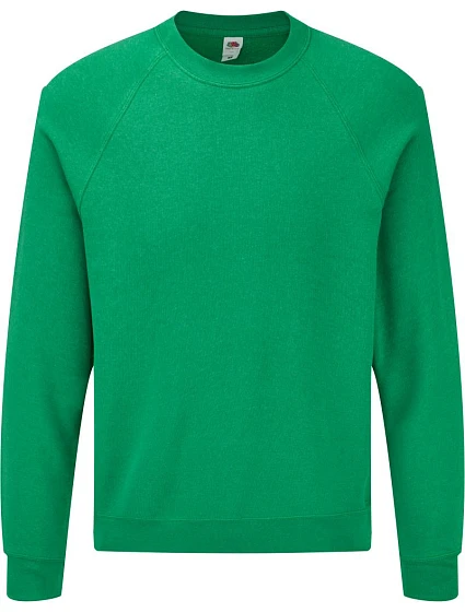 Fruit of the Loom Classic Raglan Sweat Raglánová mikina 16.2216 retro heather green Fruit of the Loom Classic Raglan Sweat Raglánová mikina 16.2216 retro heather green