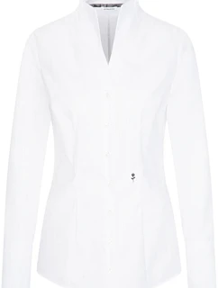 Seidensticker Chalice Blouse Slim LSL Popelínová halenka s dlouhým rukávem 78.1182 white