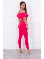 Sada s volánky malinová