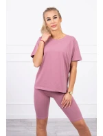 Komplet top+legginsy ciemny różowy Komplet top+legginsy ciemny różowy