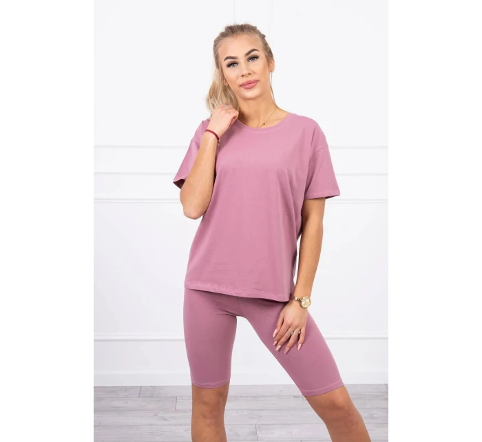 Komplet top+legginsy ciemny różowy Komplet top+legginsy ciemny różowy