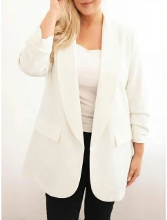 Dámská sako Plus Size elegantní ecru