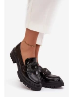 Lakované polobotky dámské s ozdobnou sponou Černé model 21710828 - Boto Lakované polobotky dámské s ozdobnou sponou Černé model 21710828 - Boto