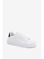 Dámské tenisky z eko kůže Big Star TT274928 HI-POLY SYSTEM Bílé Dámské tenisky z eko kůže Big Star TT274928 HI-POLY SYSTEM Bílé