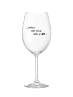 PROTOŽE BÝT FYZIK NENÍ PRDEL - čirá sklenice na víno 350 ml