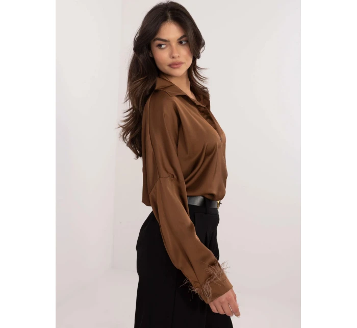 Dámská košile DHJ KS 16879.37 Tmavě hnědá - FPrice