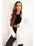Dámský svetr bez zapínání 35687 bílý - Kesi