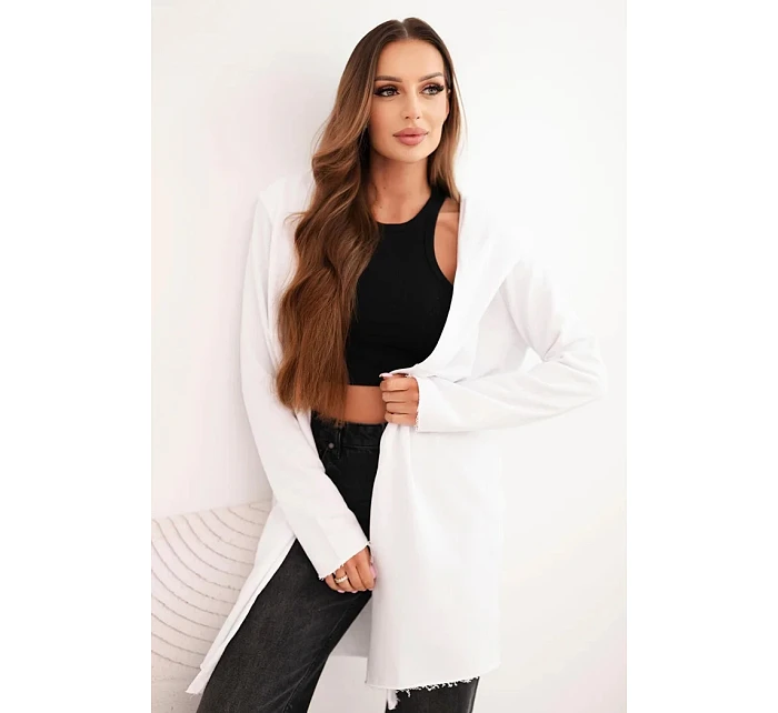 Dámský svetr bez zapínání 35687 bílý - Kesi