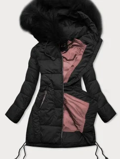 PIKOWANA DAMSKA KURTKA ZIMOWA Z KAPTUREM CZARNA model 21242048 - Libland