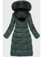 Dlouhá zelená klasická dámská zimní bunda model 21244092 - S'WEST