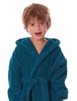 Dětský župan Athena s kapucí 3116 petrolejová - Vestis Dětský župan Athena s kapucí 3116 petrolejová - Vestis