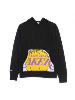 Mitchell & Ness NBA Cropped Logo Los Angeles Lakers mikina s kapucí černá