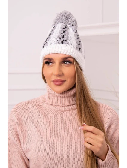 Dámská čepice s bambulí Rozalia model 18751653 - K-Fashion Dámská čepice s bambulí Rozalia model 18751653 - K-Fashion