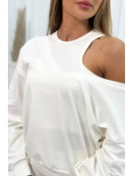 model 18754145 set halenka + top + legíny ecru - K-Fashion model 18754145 set halenka + top + legíny ecru - K-Fashion