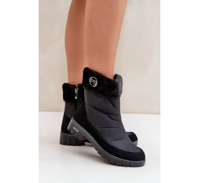 Dámské Módní zateplené sněhule Progress model 21602424 Černé - Boto Dámské Módní zateplené sněhule Progress model 21602424 Černé - Boto