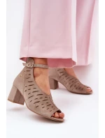 Dámské Semišové Boty Na Podpatku Maciejka Tmavě Béžové 06893-10 Dámské Semišové Boty Na Podpatku Maciejka Tmavě Béžové 06893-10
