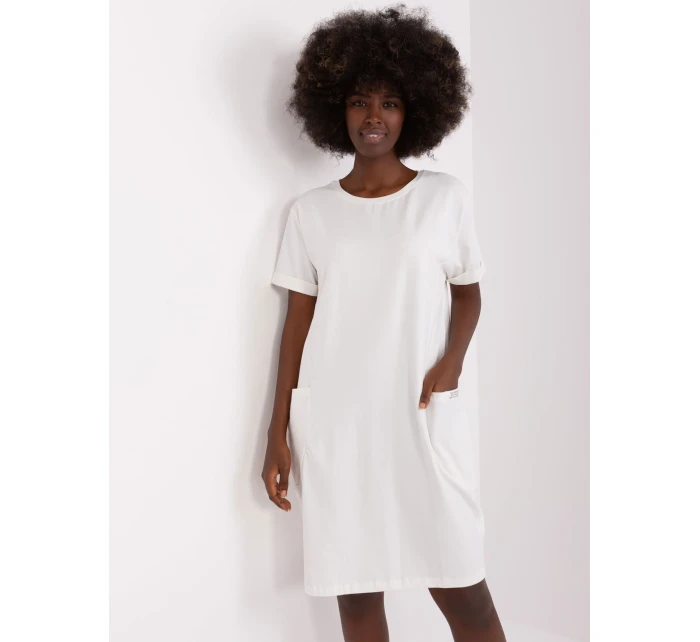 Sukienka RV SK model 18856445 ecru - FPrice Sukienka RV SK model 18856445 ecru - FPrice