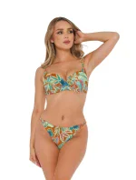 Dámské dvoudílné plavky Mykonos 2 S936MN2 zelené se vzorem - Self
