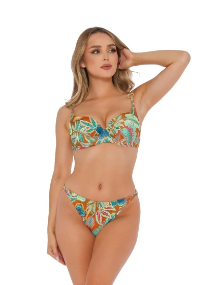 Dámské dvoudílné plavky Mykonos 2 S936MN2 zelené se vzorem - Self